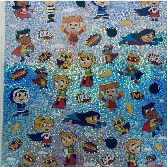 Jot Glitter hero boy girl sparkling sparkle shine fun Stickers 1-Pack unisex - Picture 2 of 14